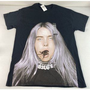 New Mens Billie Eilish Pop Star Spider Mouth Music Merch 2020 Tour Black T-Shirt